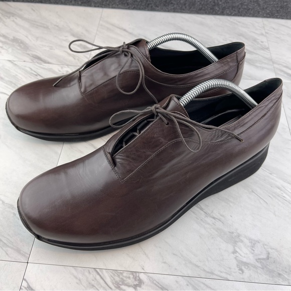 •Warren Edwards Men's Dress Shoes Size 11.5 Brown derby oxfords vibram sole - Picture 13 of 15